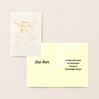 Persoonlijke doe-het-zelf Moederdag met origineel  Folie Kaarten