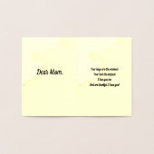 Persoonlijke doe-het-zelf Moederdag met origineel Folie Kaarten (Binnen)