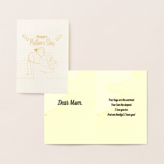 Persoonlijke doe-het-zelf Moederdag met origineel Folie Kaarten (Display)