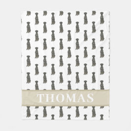 Persoonlijke Dog Argent (Zwart) Fleece Deken