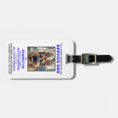 Persoonlijke Dog-foto ID-kaart van Service Bagagelabel (Voorkant horizontaal)