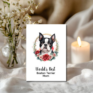 Persoonlijke Dog Mama Boston Terrier Moederdag Feestdagen Kaart