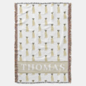 Persoonlijke Dog (Masker Vaal)  Deken (Voorkant Verticaal)