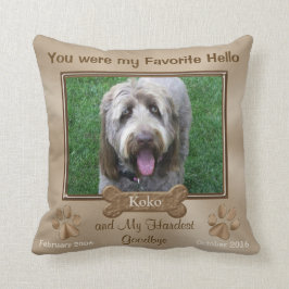 Persoonlijke Dog Memorial Pillow PHOTO en TEKST Kussen