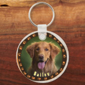 Persoonlijke Dog Photo Pet Cute Gepersonaliseerd G Sleutelhanger (Voorkant)