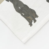 Persoonlijke Dog (Zwart) Fleece Deken (Hoek)