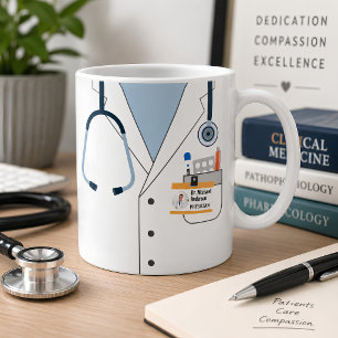 Persoonlijke Dokter Witte Jas Stethoscoop Medisch Koffiemok