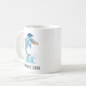 Persoonlijke dolfijn afstudeercadeau koffiemok (Voorkant links)