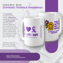 Persoonlijke 'Domestic Violence Awareness'-keramie