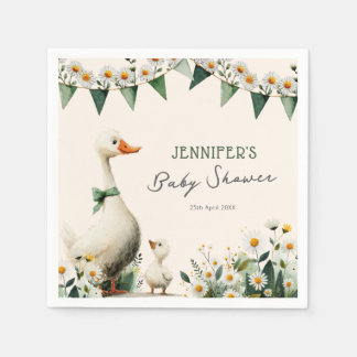 Persoonlijke domme gans baby shower servetten