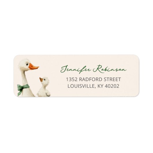 Persoonlijke Domme Gans Retouradreslabels Etiket (Voorkant)