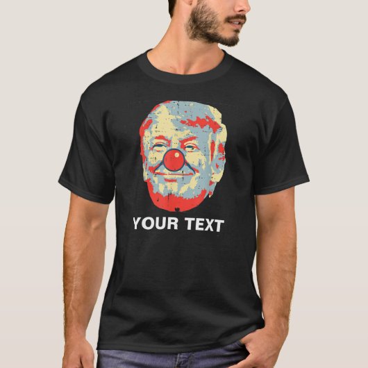 Persoonlijke Donald Trump Clown Face Pop Art T-shirt (Voorkant)