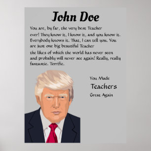 Persoonlijke Donald Trump Poster