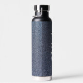 Persoonlijke donkerblauwe glitters waterfles (Rechts)