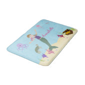 Persoonlijke Donkere Blonde Mermaid en Ocean Frien Badmat (Gekanteld)