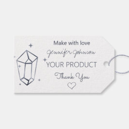 Persoonlijke donkergrijze folie witte zwarte cadea cadeaulabel