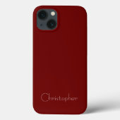Persoonlijke donkerrode radiale textuur Case-Mate iPhone case (Achterkant)