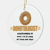 Persoonlijke donut keramisch ornament (Links)