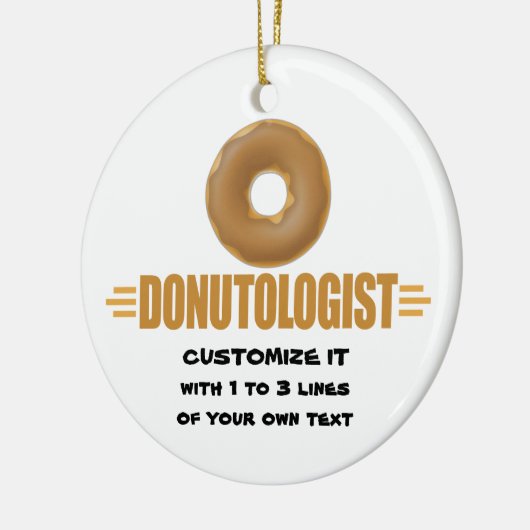 Persoonlijke donut keramisch ornament (Links)