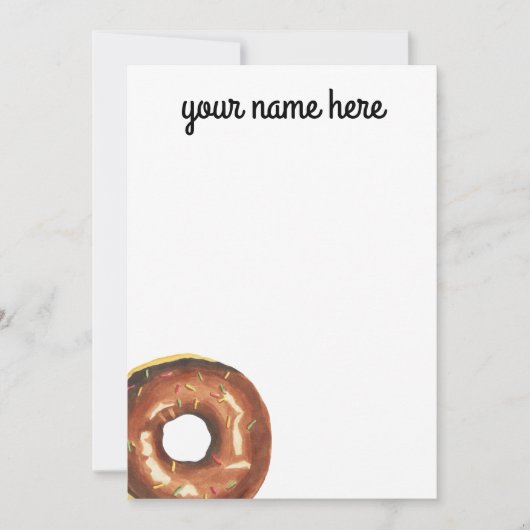 Persoonlijke Donut Notecards Kaart (Voorkant)