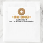 Persoonlijke donut rechthoekige sticker (Tas)