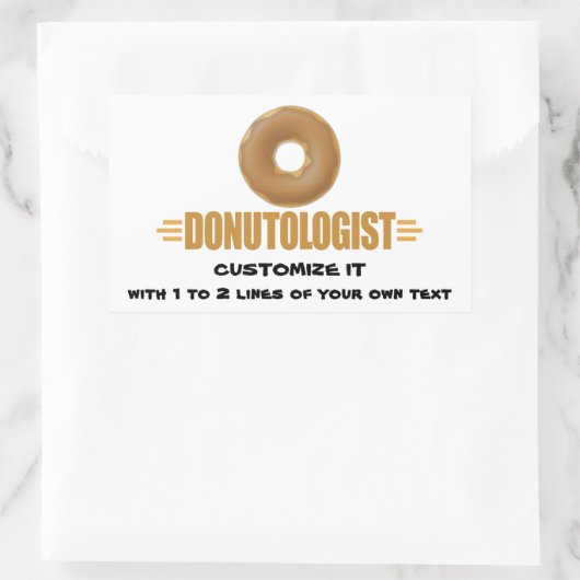 Persoonlijke donut rechthoekige sticker (Tas)