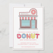 Persoonlijke Donut Winkel Feestje Kaart (Voorkant)
