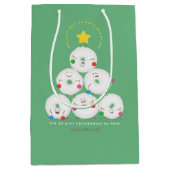 Persoonlijke Donuts Kerstboom Medium Cadeauzakje (Voorkant)