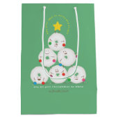 Persoonlijke Donuts Kerstboom Medium Cadeauzakje (Achterkant)