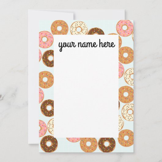 Persoonlijke Donuts Notecards Kaart (Voorkant)
