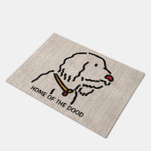 Persoonlijke doodle Dog Silhouette Deurmat (Schuin)