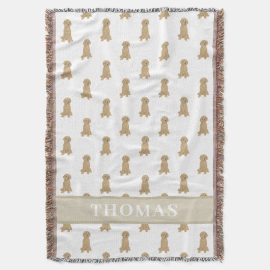 Persoonlijke Doodle (Rode Abrikoos Gouden) Deken (Voorkant Verticaal)