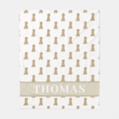 Persoonlijke Doodle (Rode Abrikoos Gouden) Fleece Deken (Voorkant)