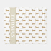 Persoonlijke Doodle (Rode Abrikoos Gouden) Fleece Deken (Voorkant (Horizontaal))