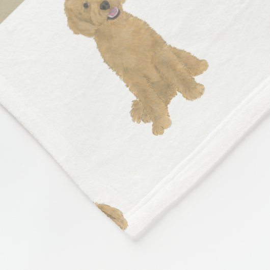 Persoonlijke Doodle (Rode Abrikoos Gouden) Fleece Deken (Hoek)