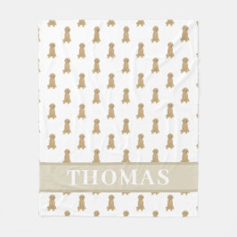 Persoonlijke Doodle (Rode Abrikozen Goudkleurige) Fleece Deken