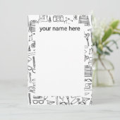 Persoonlijke Doodle-tekeningen Notitiekaarten (Staand voorkant)