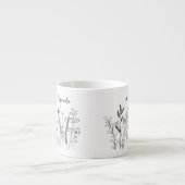 Persoonlijke Doodle Wilde Planten Espresso Mok (Voorkant)