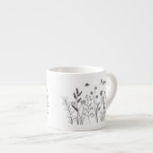 Persoonlijke Doodle Wilde Planten Espresso Mok (Voorkant rechts)