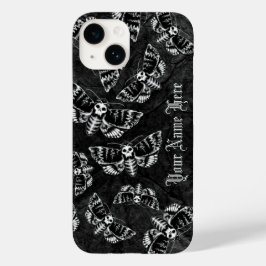 Persoonlijke doodskop van Gothic Hawk Moth Gothic Case-Mate iPhone 14 Hoesje