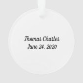 Persoonlijke Doop Christening Sieraad Ornament (achterkant)