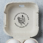 Persoonlijke, door de hand getrokken kippeneieren  zelfinktende stempel