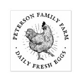 Persoonlijke, door de hand getrokken kippeneieren  zelfinktende stempel (Design)