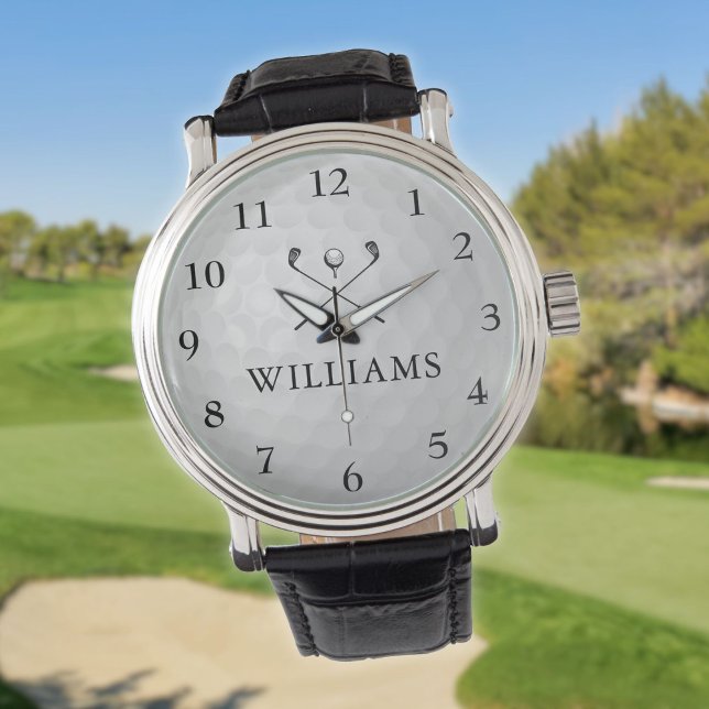 Persoonlijke Douane Naam Golfbal Horloge (Personalized Custom Name Golf Ball Watch)