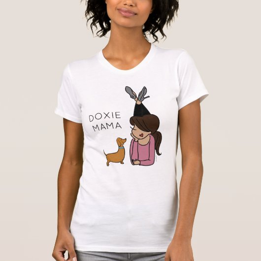 Persoonlijke Doxie Mama T-Shirt (Voorkant)