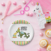 Persoonlijke Dragon Birthday Party Papieren Bordje (Feest)