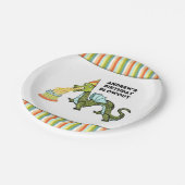 Persoonlijke Dragon Birthday Party Papieren Bordje (Gekanteld)