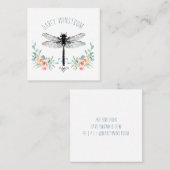 Persoonlijke Dragonfly Floral Calling Card Contactkaartje (Voorkant / Achterkant)