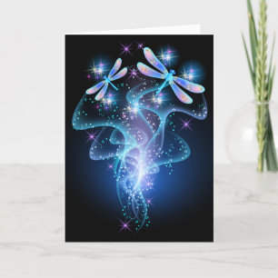 Persoonlijke Dragonfly-kerstkaart Feestdagen Kaart