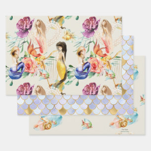 Persoonlijke Dreamweaver Mermaid & Mermaid-schalen Inpakpapier Vel